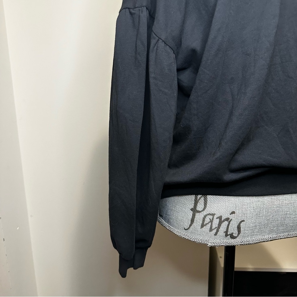 UGG Brook Balloon Sleeve Crewneck Sweater in Black BNWT S - Picture 5 of 11